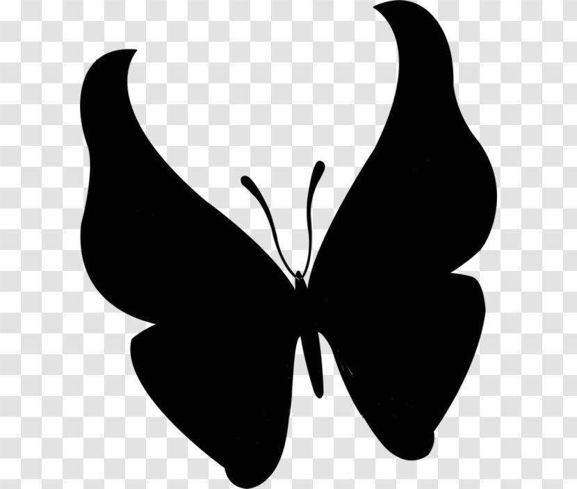 Brush-footed Butterflies Clip Art Silhouette Black M - Butterfly Transparent PNG