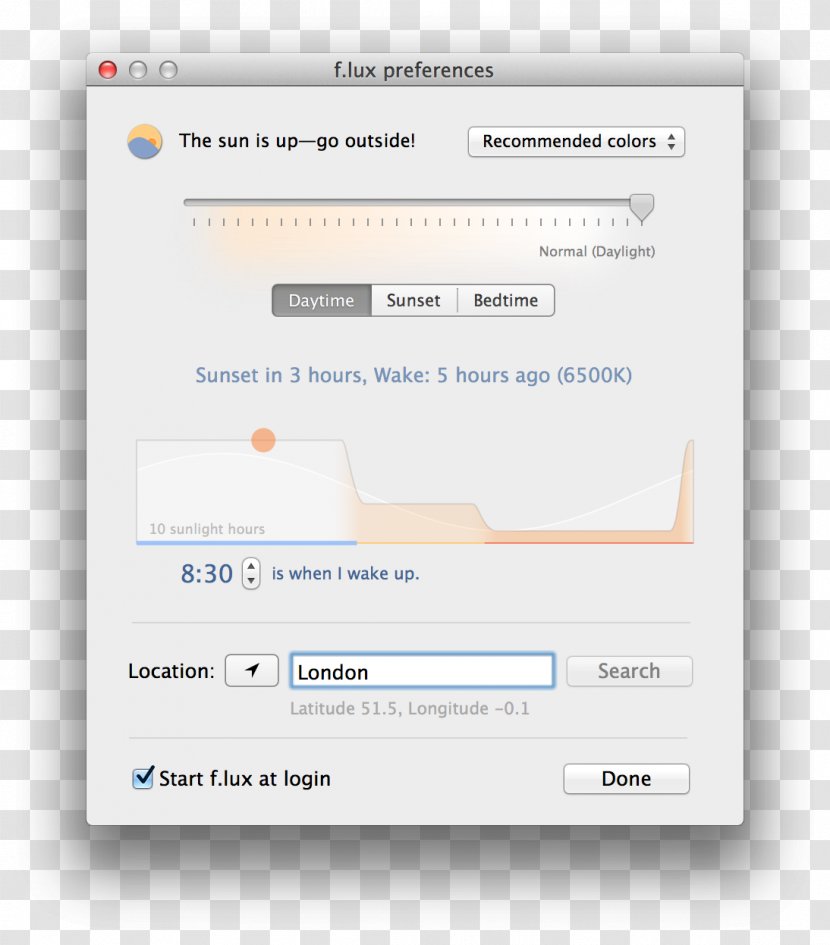F.lux Screenshot Color Temperature Computer Software Monitors - Android Transparent PNG