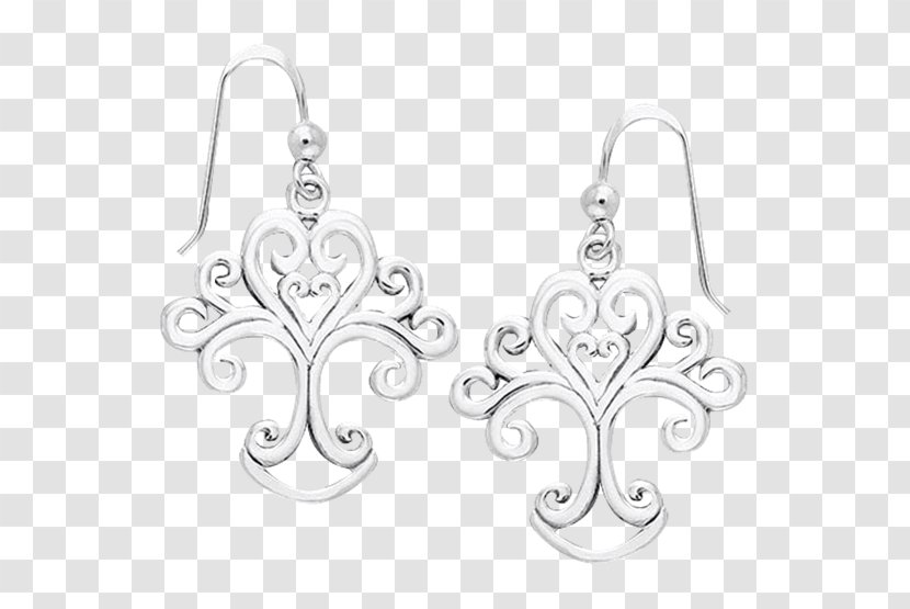 Earring Body Jewellery Silver White Transparent PNG