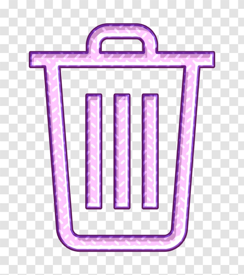 Delete Icon Garbage Trash - Purple Violet Transparent PNG