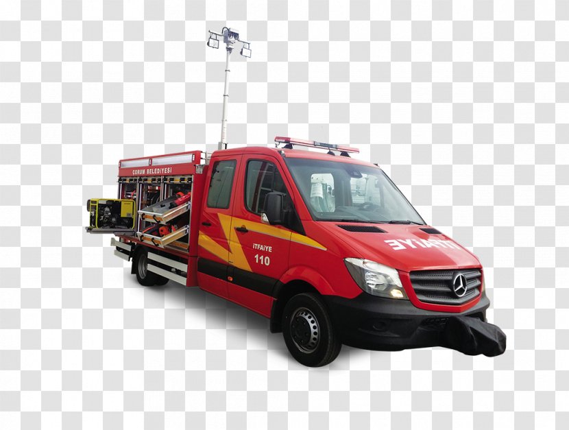 Car Heavy Rescue Vehicle Light Mast Arazöz - Emergency Service Transparent PNG