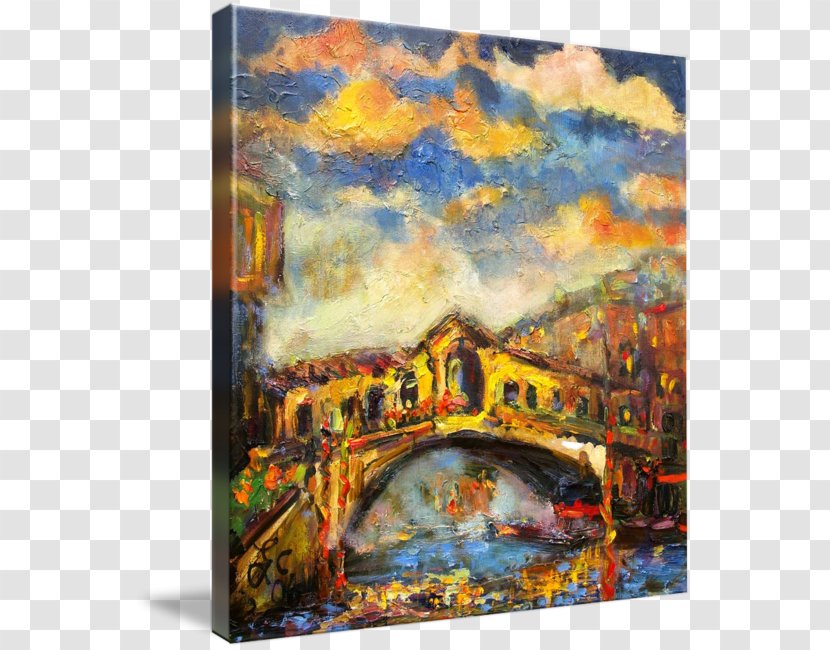 Rialto Bridge Watercolor Painting Art Canvas - Decorative Arts - Oil Paintings Transparent PNG