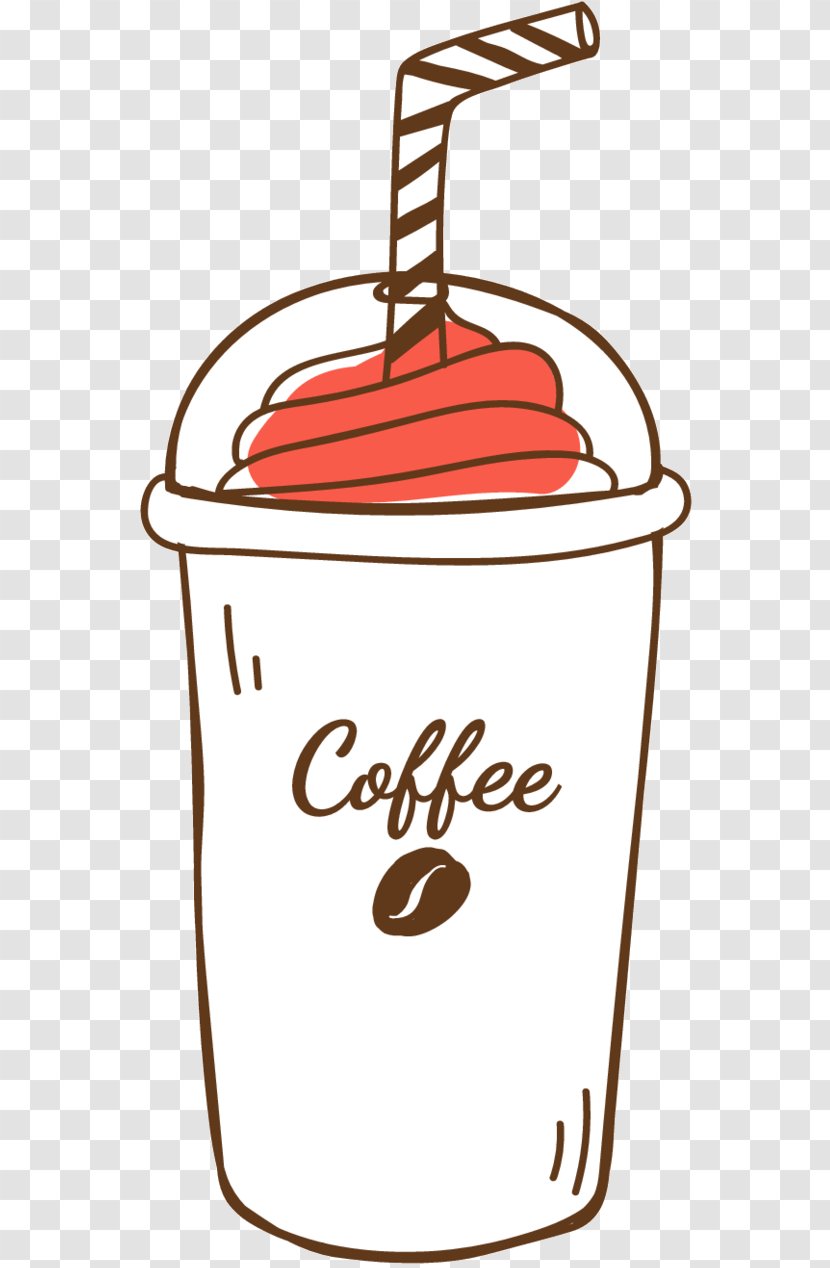 Cafe Iced Coffee Vector Graphics Illustration - Cream Transparent PNG