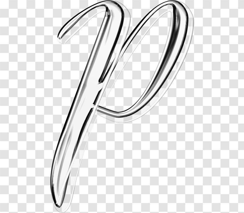 White Letter Case - Black And - Pinyin P Transparent PNG