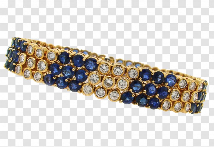Sapphire Cobalt Blue Bling Bling-bling Bracelet - Bead - Gold Transparent PNG