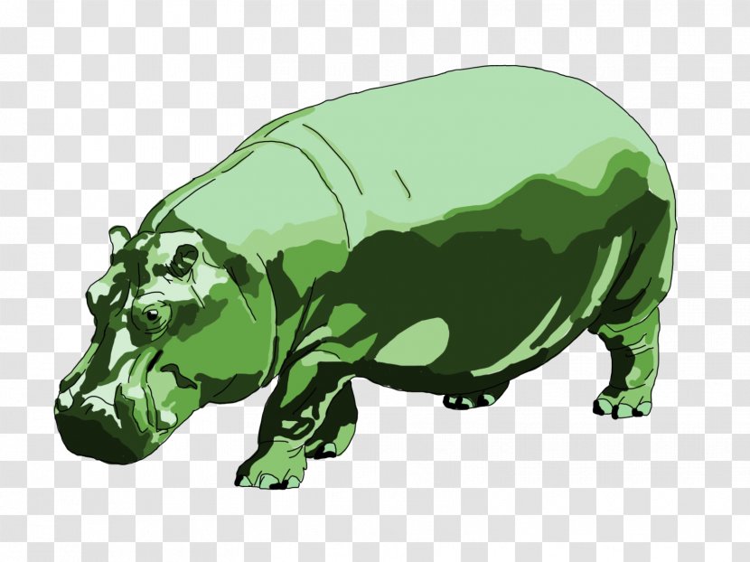 Hippopotamus Pig Mammal Cattle Terrestrial Animal - Button Transparent PNG