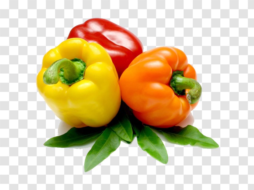 Bell Pepper Vegetable Cucumber Fruit Chili - Yellow And Red Transparent PNG
