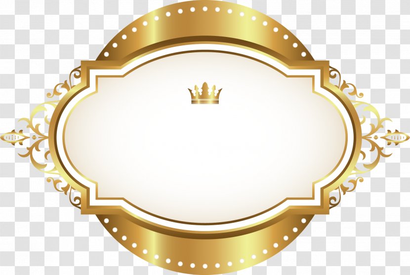 Icon - Material - Luxury Gold Border Transparent PNG