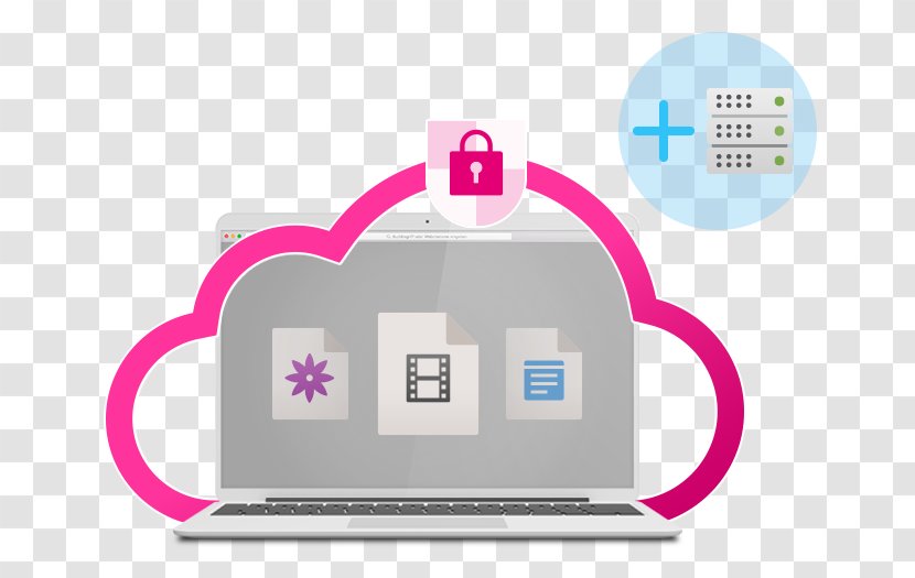 Brand Technology Pink M - Cloud Secure Transparent PNG