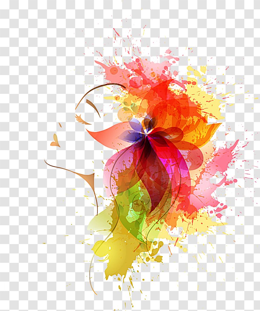 Watercolor Painting Flower Woman - Still Life Photography - Avatar Transparent PNG