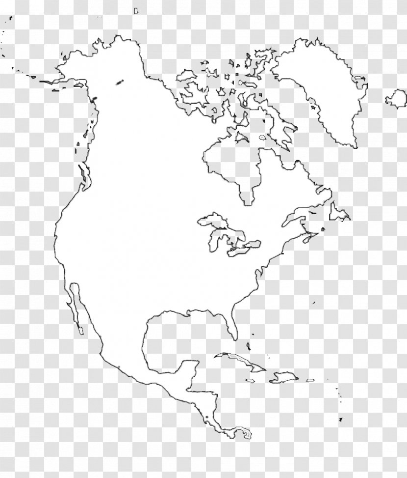 Blank Map United States Central America Paper Transparent PNG