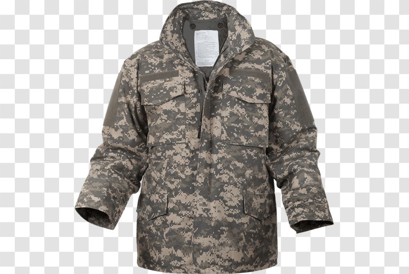M-1965 Field Jacket U.S. Woodland Army Combat Uniform Multi-scale Camouflage - Rothco Transparent PNG