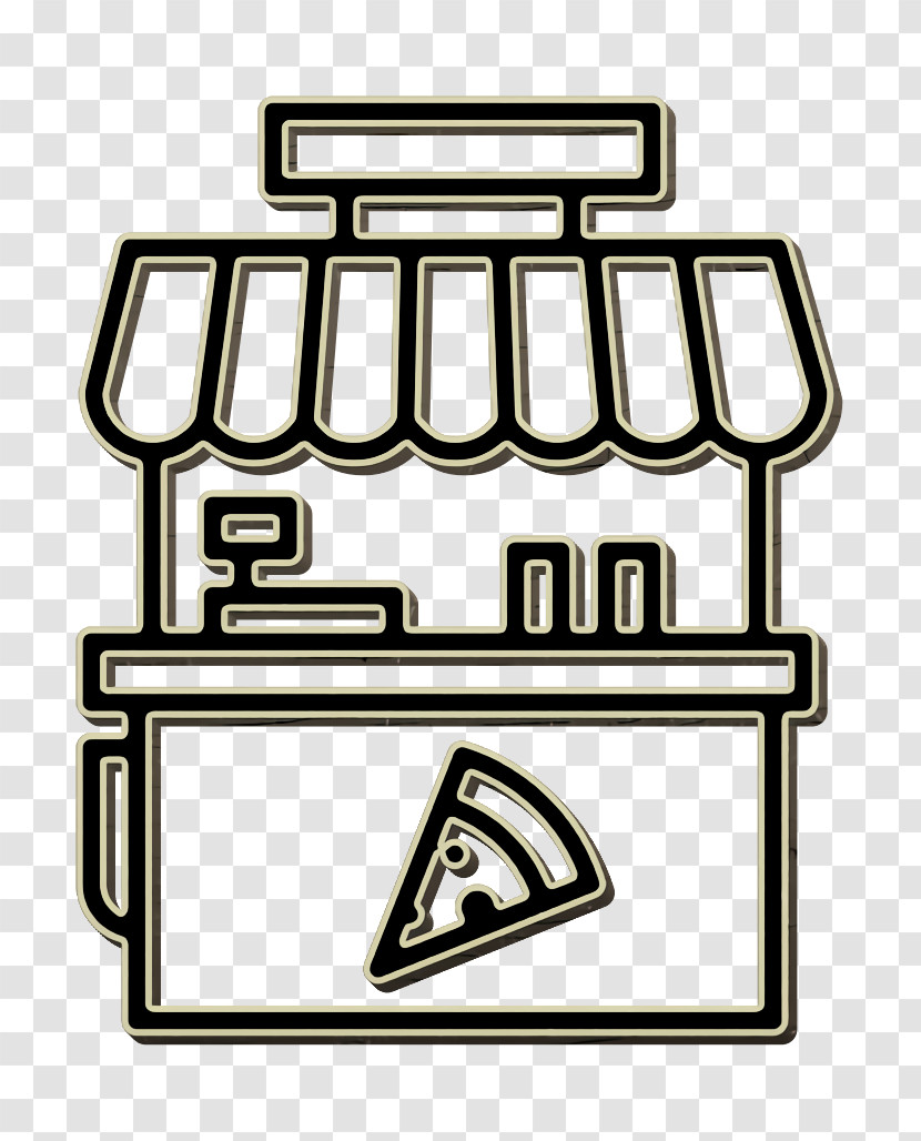Pizza Icon Street Food Icon Food Stand Icon Transparent PNG