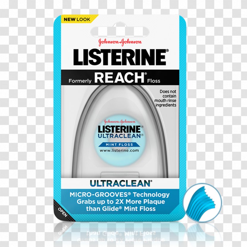 Mouthwash Listerine Ultraclean Dental Floss Reach - Hardware Transparent PNG