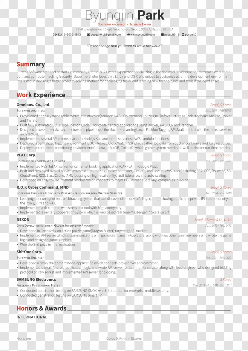 Document Résumé Curriculum Vitae Template GitHub - Resume - Github Transparent PNG