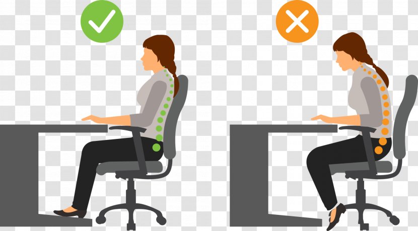 Sitting Office Chair - Desktop Computers - Job Conversation Transparent PNG