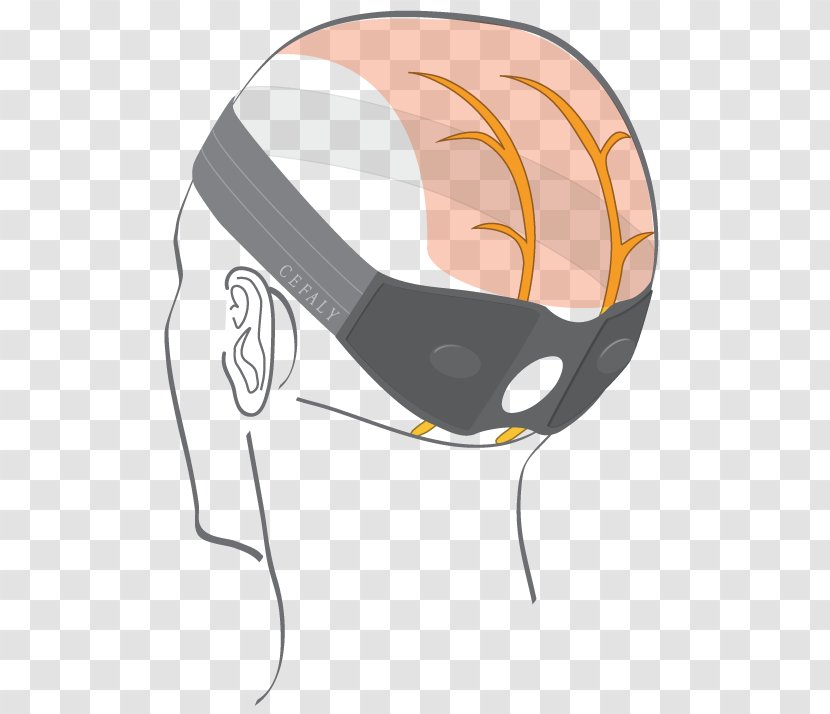 Cefaly Neurostimulation Occipital Neuralgia Migraine Electrode - Audio - Cleansing Water Transparent PNG