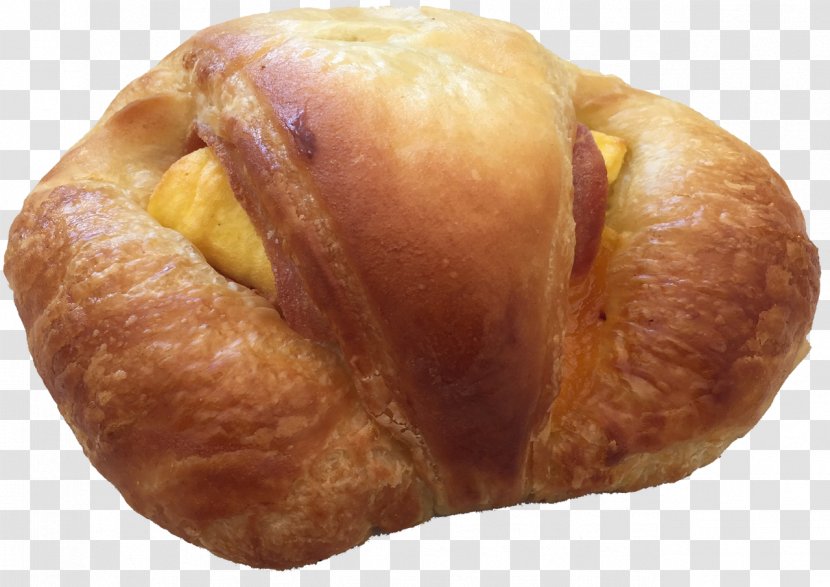 Croissant Ham And Eggs Bacon, Egg Cheese Sandwich Danish Pastry - Small Bread Transparent PNG