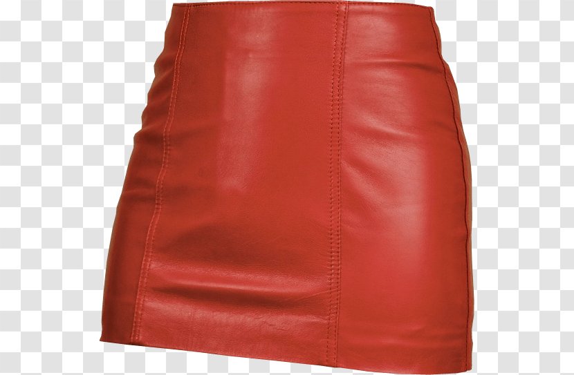 Miniskirt Leather Red Clothing Transparent PNG