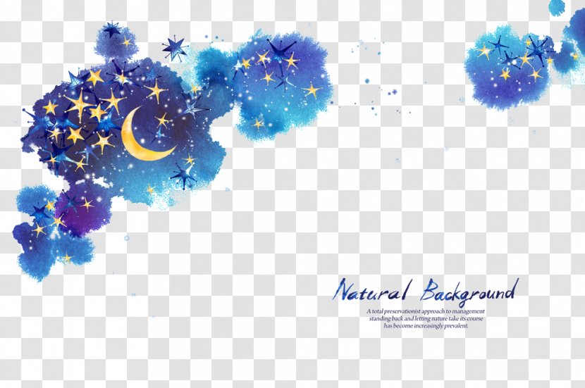 Star Moon Night Sky - Starry Background Transparent PNG