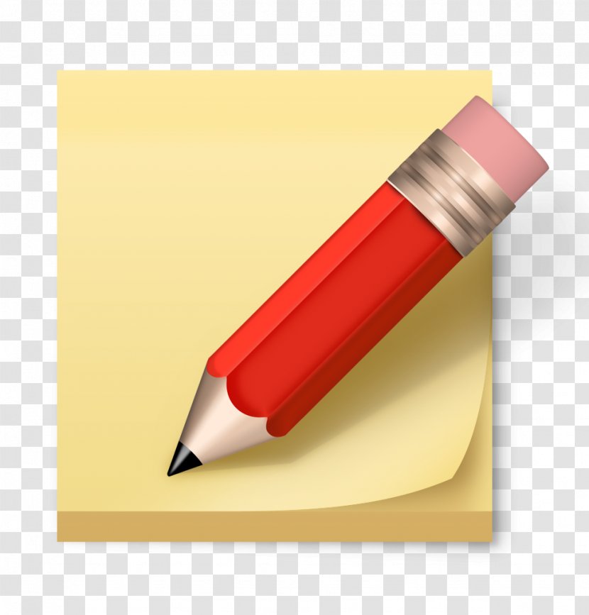 Post-it Note Paper Pencil Icon - Postit - Red And Book Transparent PNG