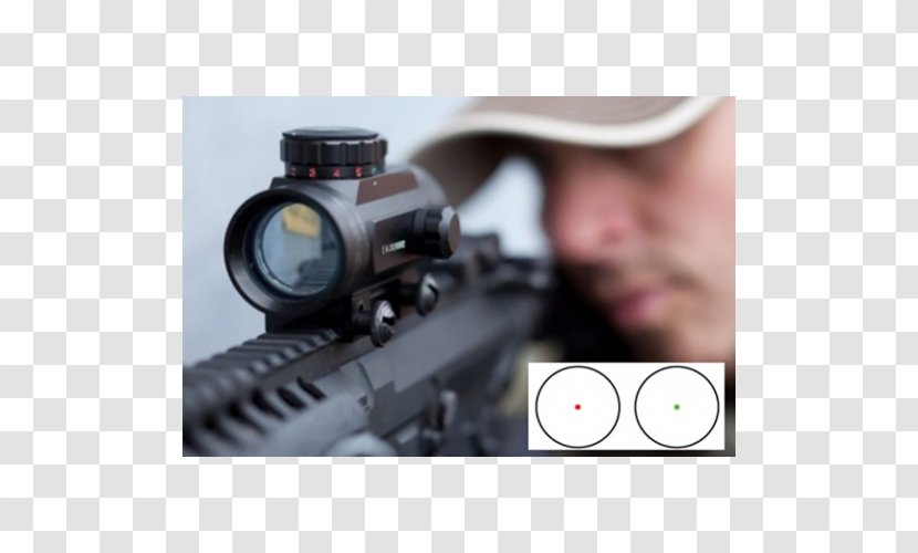 Red Dot Sight Telescopic Weaver Rail Mount Reflector Holographic Weapon - Silhouette - Dots Transparent PNG