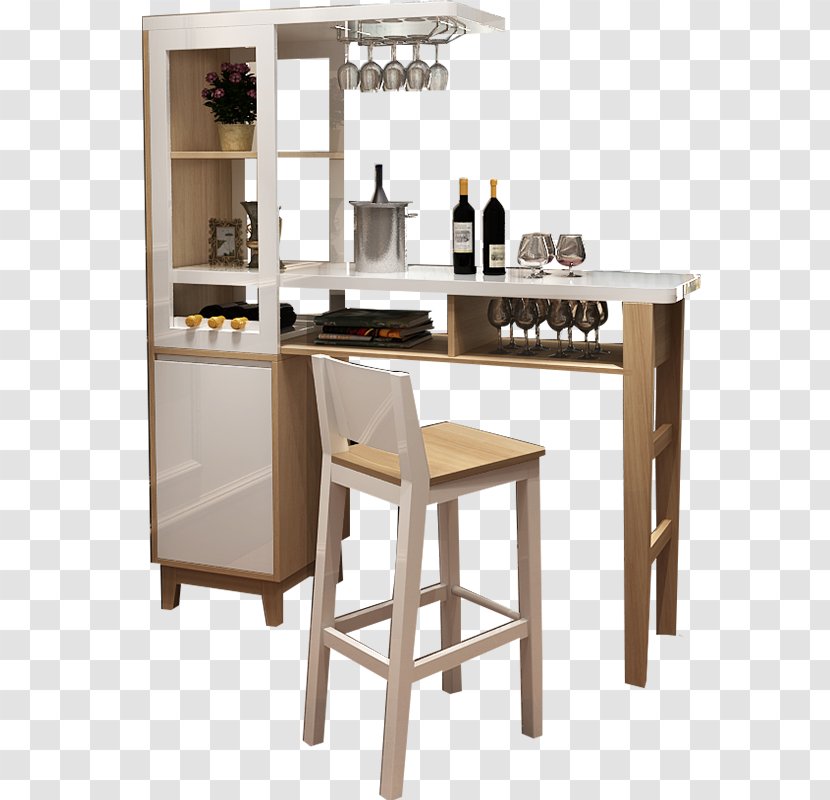 Desk Furniture Bar Stool Northern Europe Wood - Desktop Environment - Tmall Discount Transparent PNG