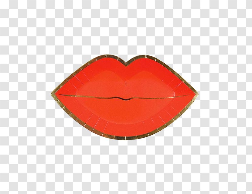 Cloth Napkins Paper Plate Lip Wedding - Red Lips Transparent PNG
