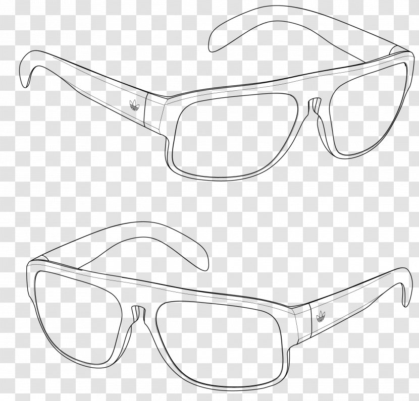 Sunglasses Goggles White - Rectangle - Glasses Transparent PNG