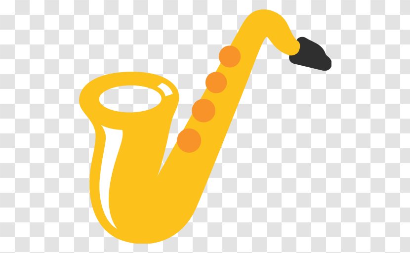 Emoji Saxophone Musical Instruments - Silhouette Transparent PNG