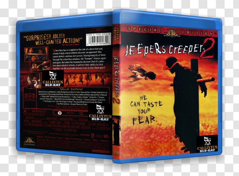 YouTube Jeepers Creepers DVD Metro-Goldwyn-Mayer Film - Special Edition Transparent PNG