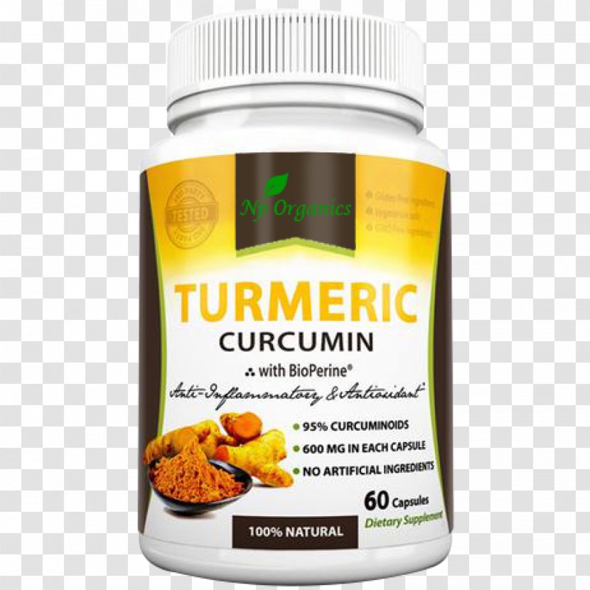 Organic Food Dietary Supplement Curcumin Turmeric Piperine - Coloring - Black Pepper Transparent PNG