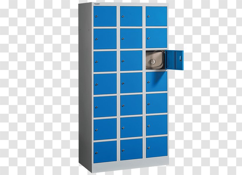 Locker Armoires & Wardrobes Blue Light Door - Shelf Transparent PNG