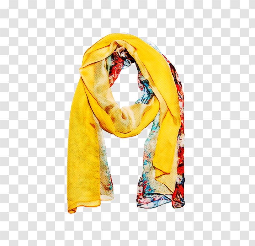 Yellow Background - Stole - Silk Shawl Transparent PNG