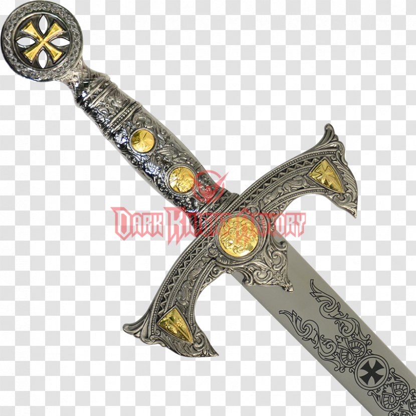 Sword History Of The Knights Templar Crusades - Cold Weapon Transparent PNG