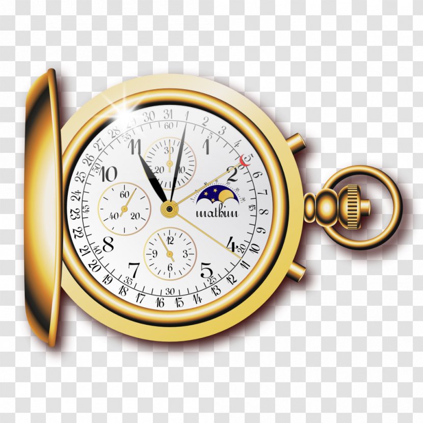 Pocket Watch Clock Clip Art - Watchtime Transparent PNG