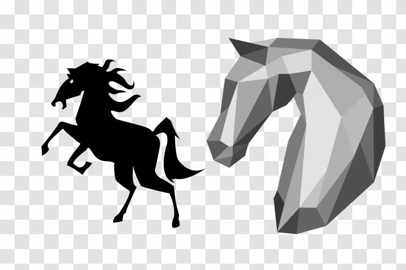 Silhouette Photography - Monochrome - Creative Horse Transparent PNG