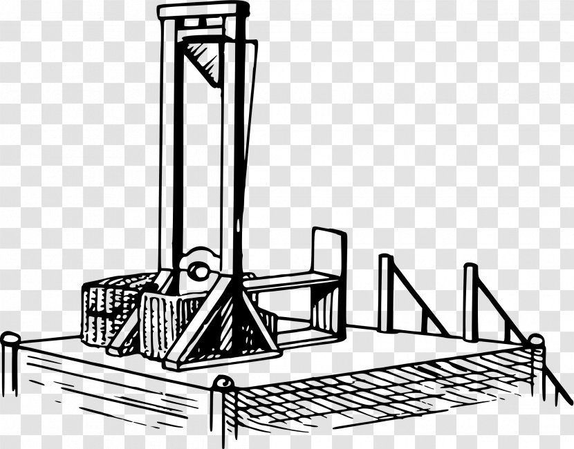 Guillotine Capital Punishment - Black And White Transparent PNG