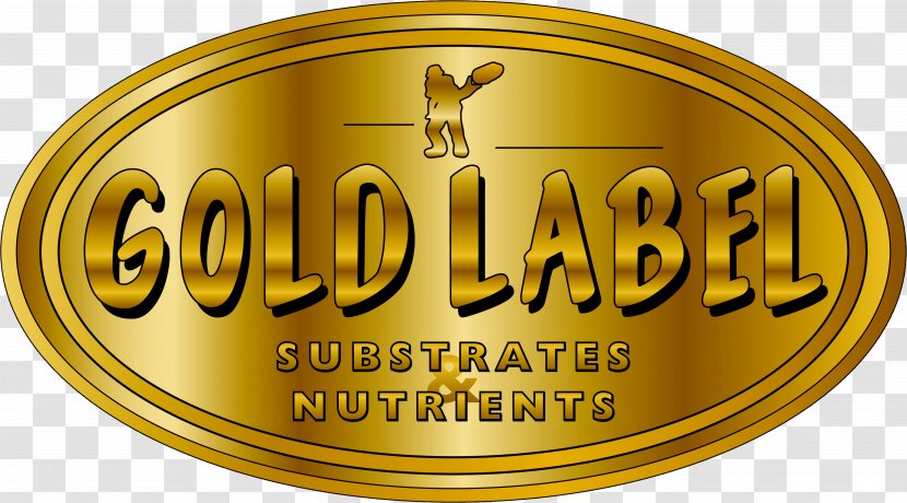 Nutrient Substrate Label Hydroponics Gold - Text Transparent PNG