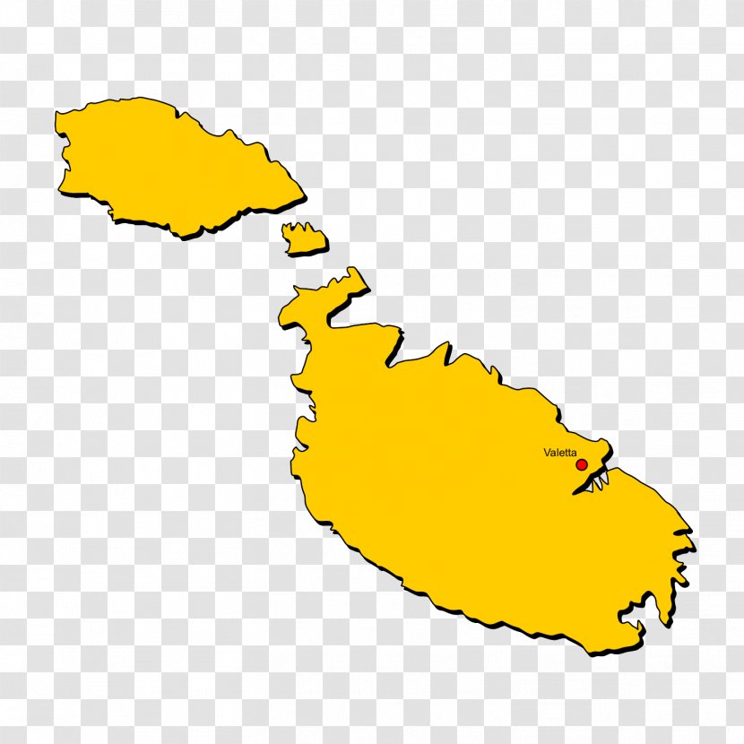 Map St.Paul's Bay Bypass Unter-Malta Copyright Clip Art - Yellow Transparent PNG