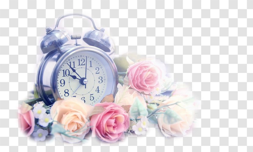 Desktop Wallpaper Floral Clock Flower Rose - Bouquet Transparent PNG