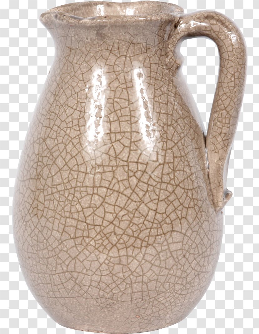 Jug Vase Ceramic Pottery Pitcher - Tall Rustic Flower Pots Transparent PNG