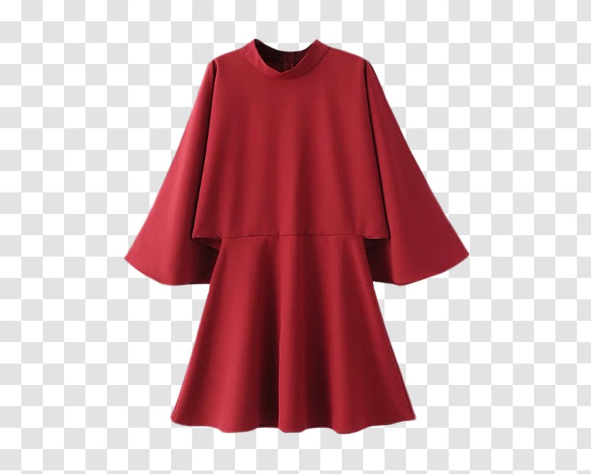 Dress Bell Sleeve Ruffle Chiffon - Red Transparent PNG