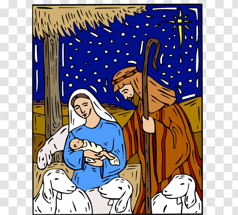 Nazareth Christmas Nativity Of Jesus Scene Clip Art - Story - Cliparts Transparent PNG