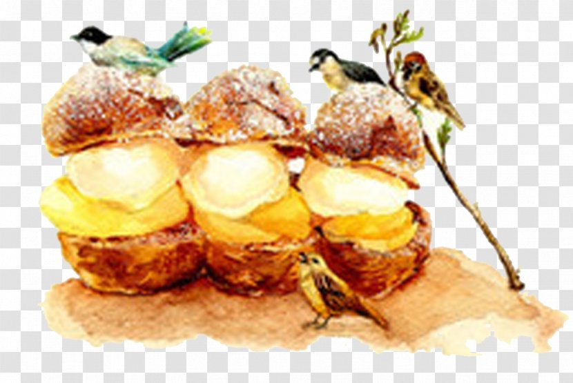 Ice Cream Food Profiterole Cake Dessert - Flour - Twitter Bird Picture Material Transparent PNG