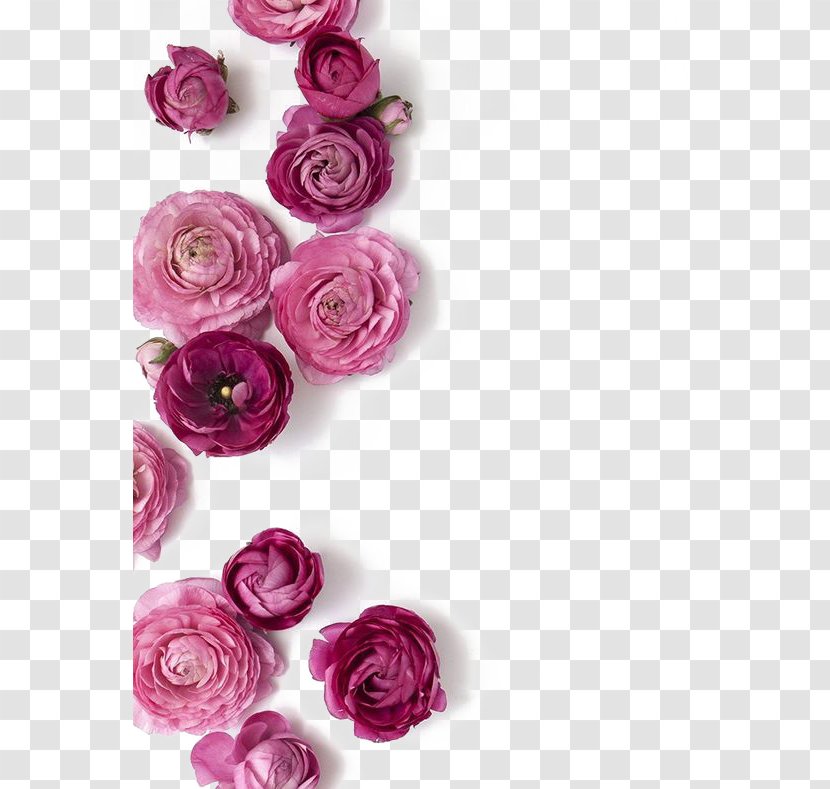 Pink Flowers Wedding Flower Bouquet - Purple Transparent PNG