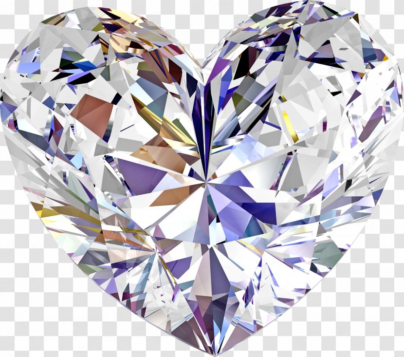 Glass Crystal Shape Heart Gemstone - Reflection - Diamond Transparent PNG