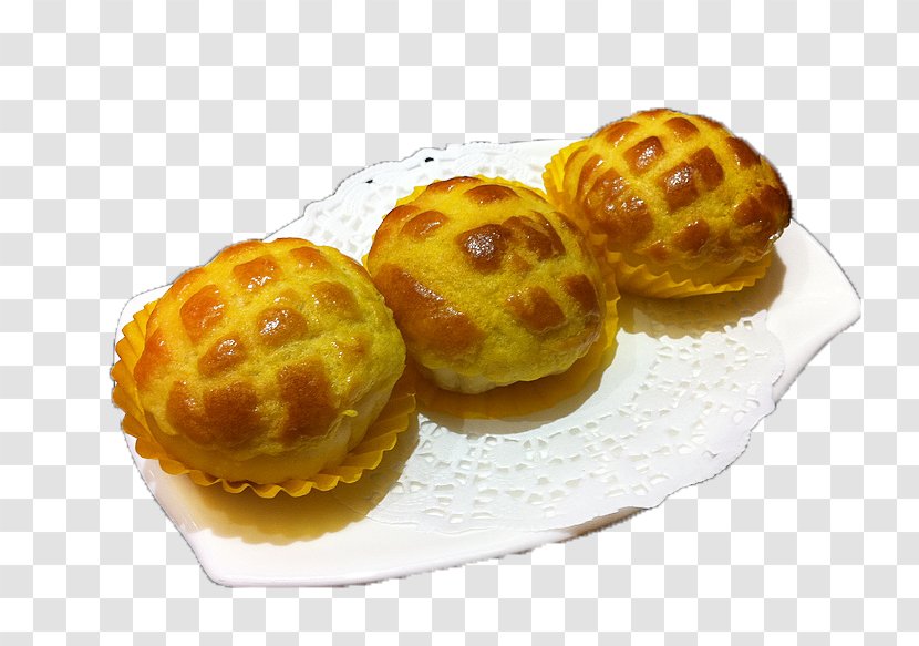 Pineapple Bun Breakfast Download - Bread - A Dish Of Buns Transparent PNG