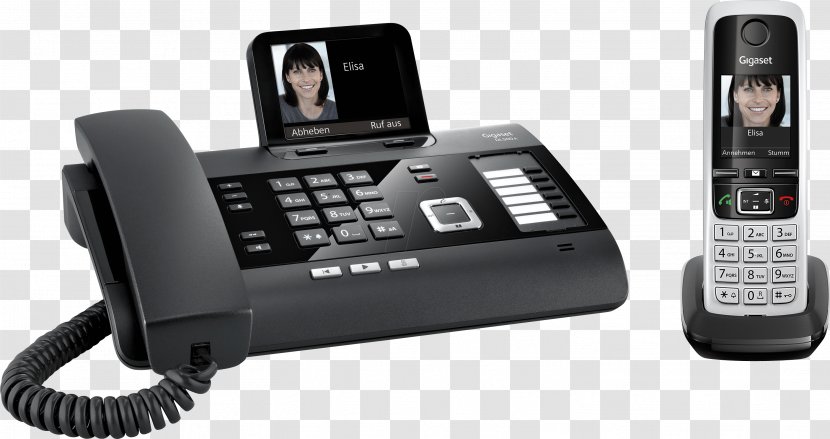 Cordless Telephone Gigaset Communications Mobile Phones Digital Enhanced Telecommunications - Corded Phone - Handset Transparent PNG