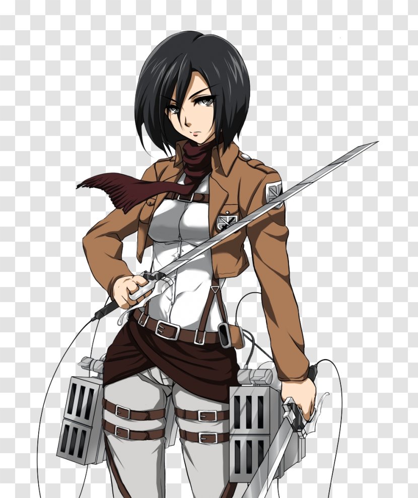 Mikasa Ackerman Eren Yeager Armin Arlert Attack On Titan Levi - Watercolor - Cartoon Transparent PNG